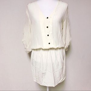 Anthropologie YUMI Kim ivory silk dress-XS